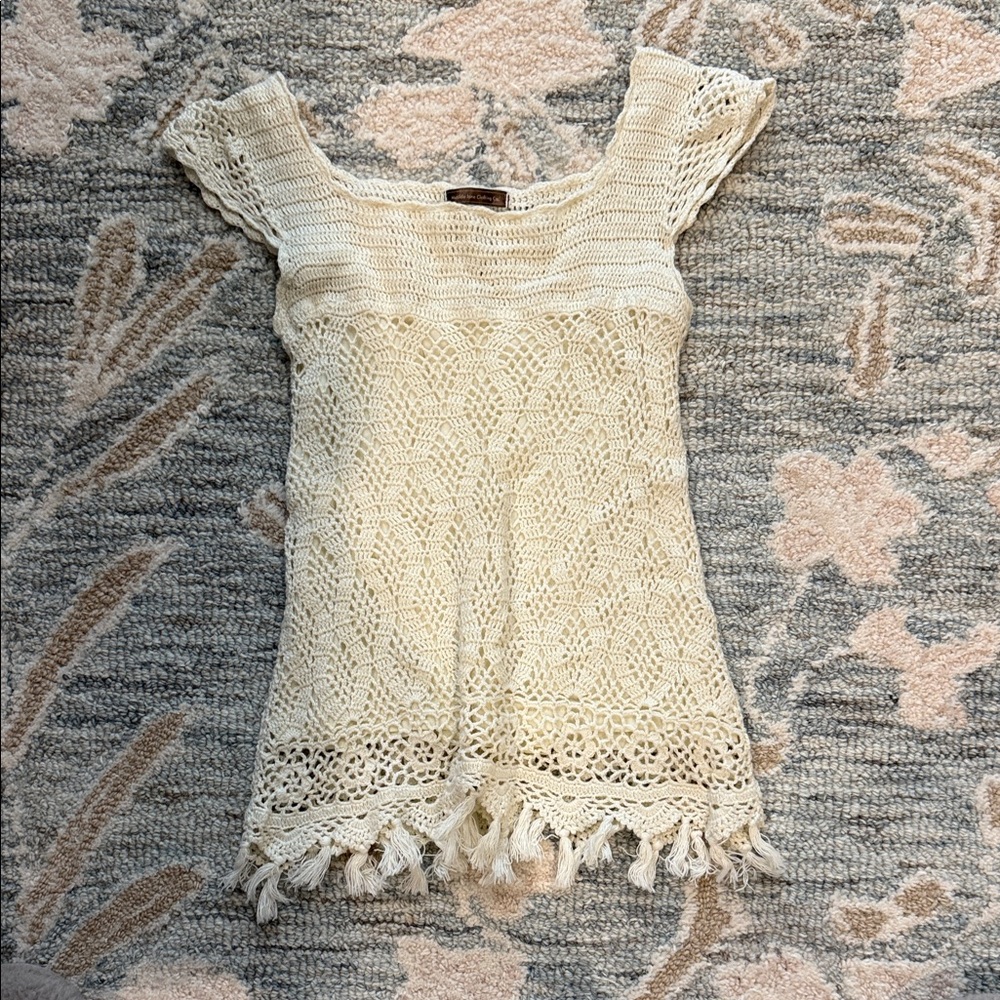 Matilda Jane Cream Crochet Kids Top